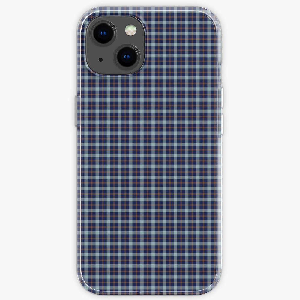 Blue and Brown Plaid iPhone Case