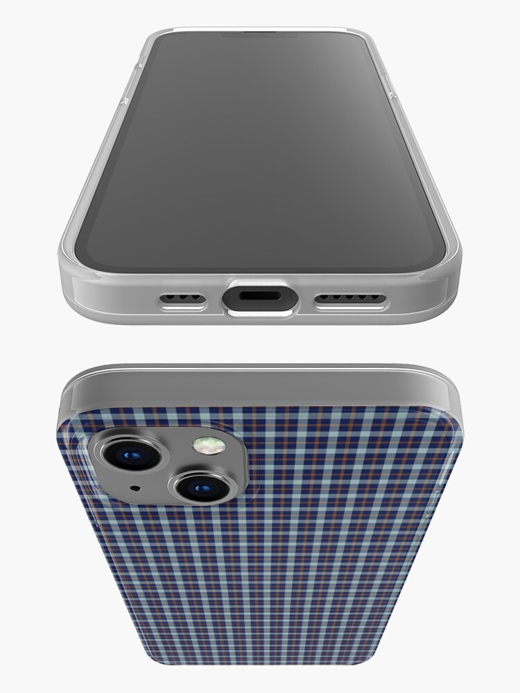 Alternate view of Blue and Brown Plaid iPhone Case