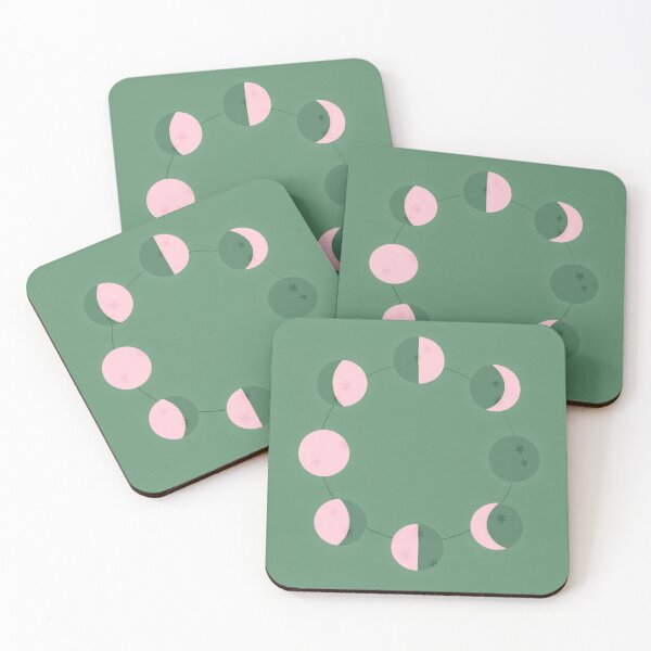 Item preview, Moon Phases - Pink & Green designed and sold by Charlie Dyer.