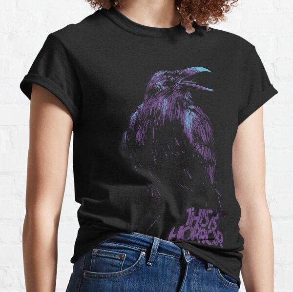 This Is Horror Classic Purple on Black Raven Classic T-Shirt
