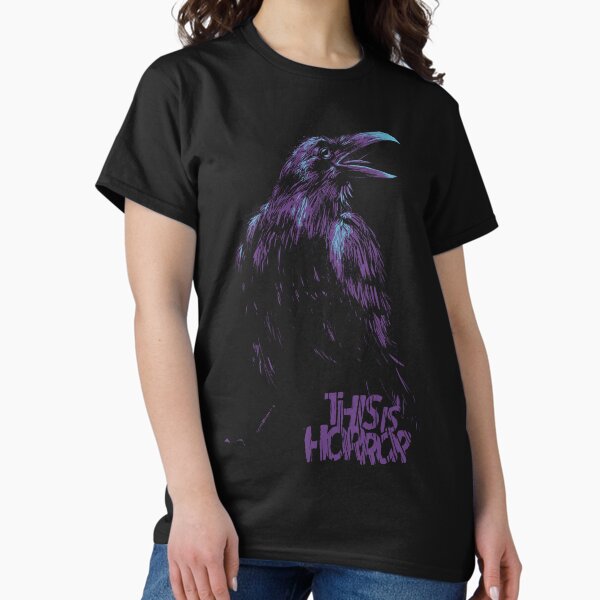 This Is Horror Classic Purple on Black Raven Classic T-Shirt