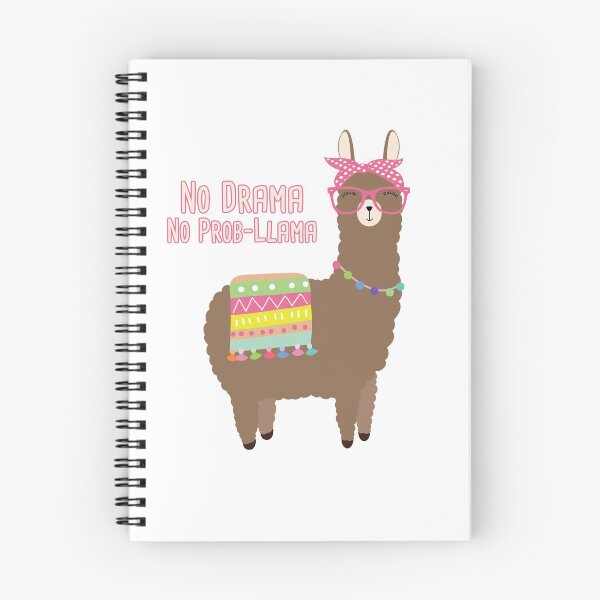 Item preview, No Drama No Prob-LLama LLama with Pink Bandana Hair Bow and Blanket designed and sold by Rabbitti.