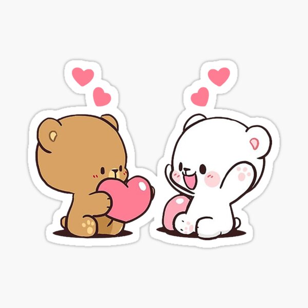 ours de dessin animé mignon Sticker
