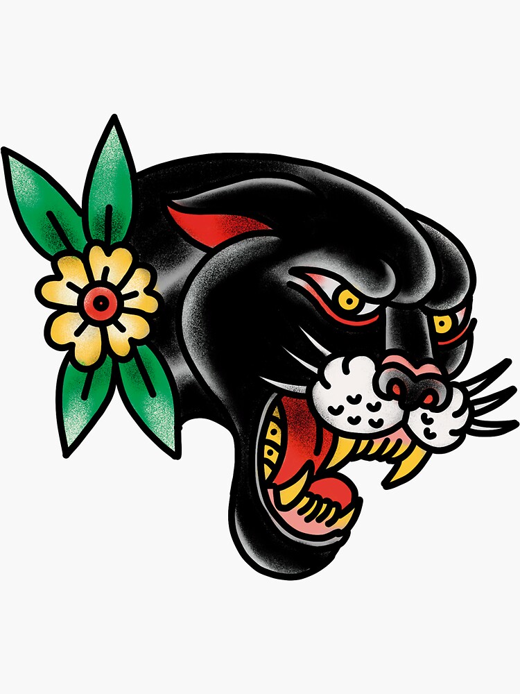 American Traditional Panther Tattoo | Tattoo Timelapse - YouTube