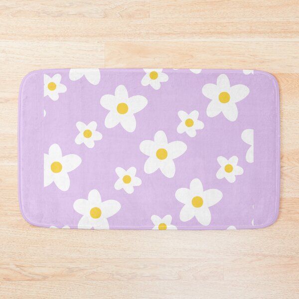 Item preview, White Daisy Flower Pattern on Purple designed and sold by fabibar.