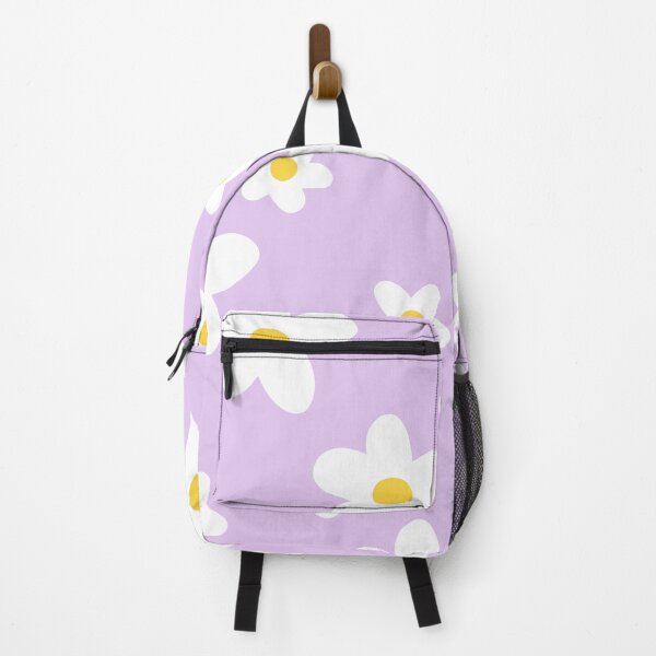 Item preview, White Daisy Flower Pattern on Purple designed and sold by fabibar.