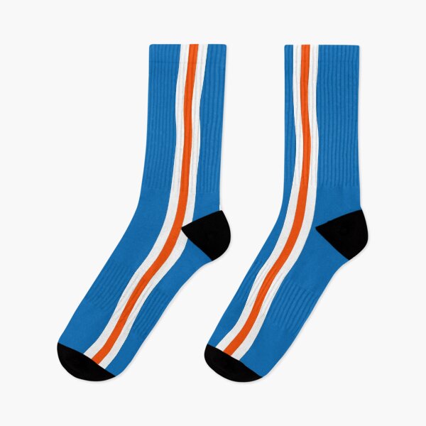 Item preview, Retro American Basketball Stripes New York, Blue, White, Orange designed and sold by Sporting Colour.