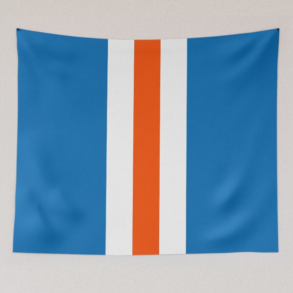 Item preview, Retro American Basketball Stripes New York, Blue, White, Orange designed and sold by Sporting Colour.