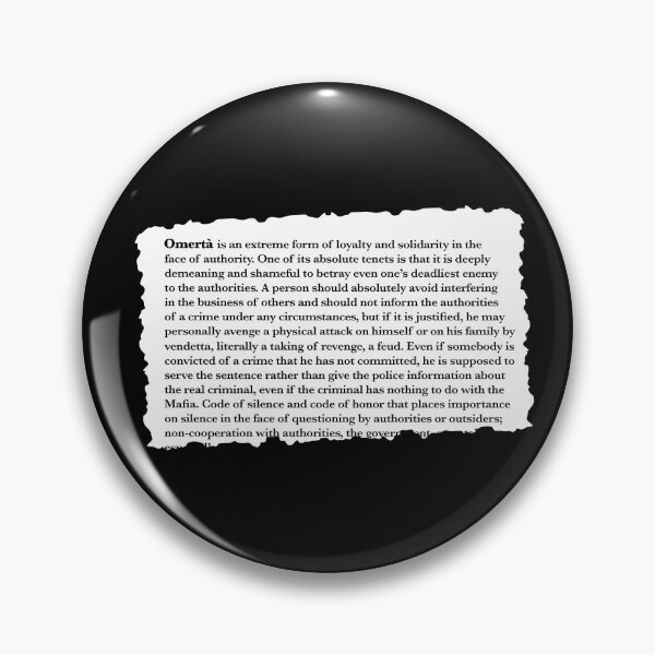 Item preview, Omerta Code of silence - form of loyalty and solidarity designed and sold by elhefe.