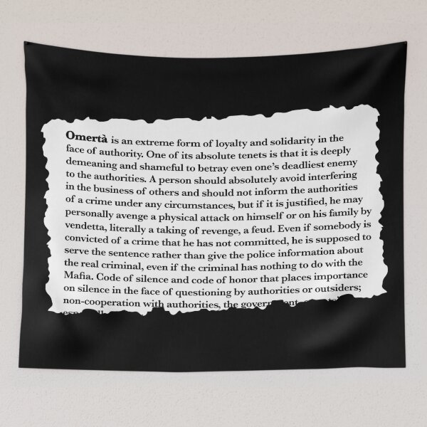 Item preview, Omerta Code of silence - form of loyalty and solidarity designed and sold by elhefe.