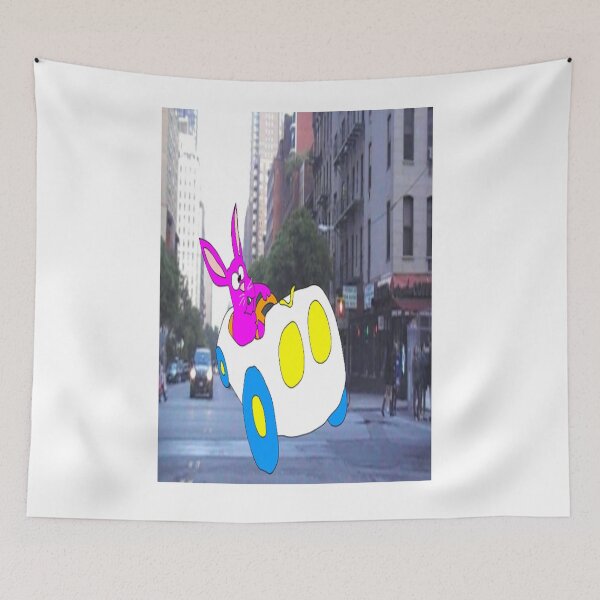 Item preview, URBAN EASTER BUNNY IN HOTROD designed and sold by CUTESTUFFnow.