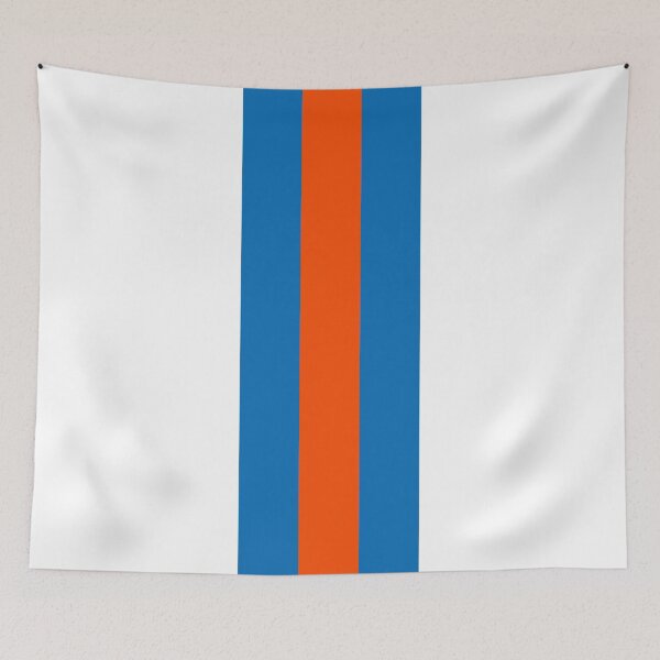 Item preview, Retro American Basketball Stripes New York, White, Blue, Orange designed and sold by Sporting Colour.