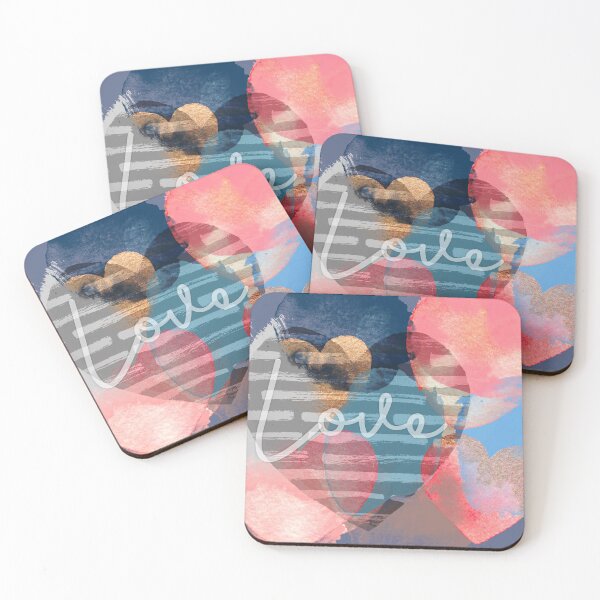 Item preview, Simply love in colourful retro grunge multicolors designed and sold by Caroline Laursen.