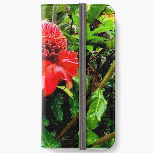 Red Torch Ginger Flower iPhone Wallet