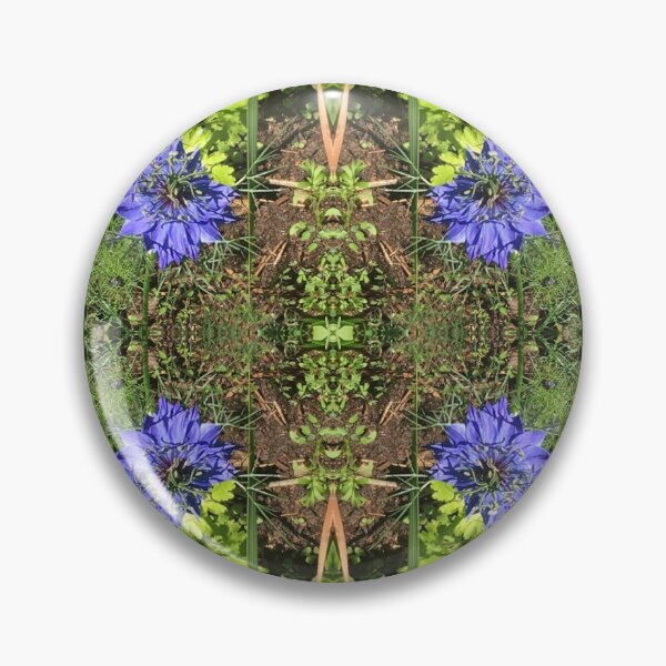 Item preview, Botanical, Divine -  Sapphire Love-in-the-Mist, last Autumn Blooms in Emerald Gardens designed and sold by RoseAromas.