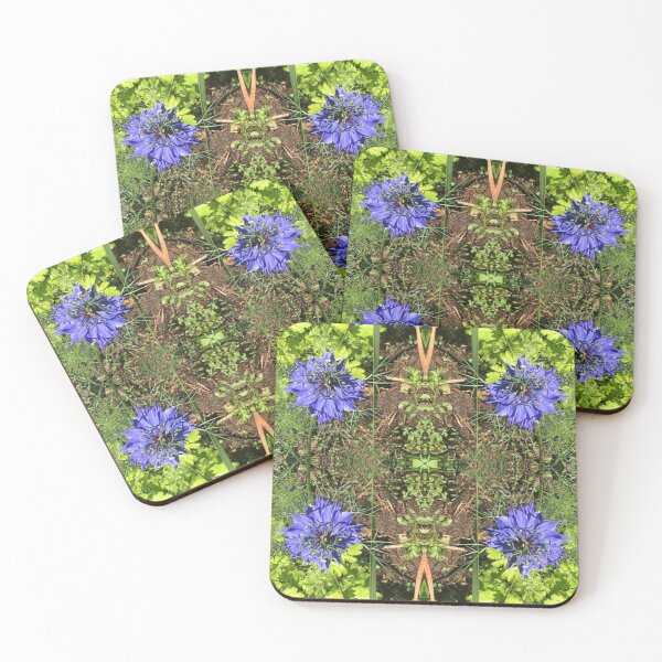 Item preview, Botanical, Divine -  Sapphire Love-in-the-Mist, last Autumn Blooms in Emerald Gardens designed and sold by RoseAromas.