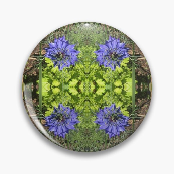 Item preview, Botanical, Divine -  Sapphire Love-in-the-Mist, last Autumn Blooms in Emerald Gardens designed and sold by RoseAromas.