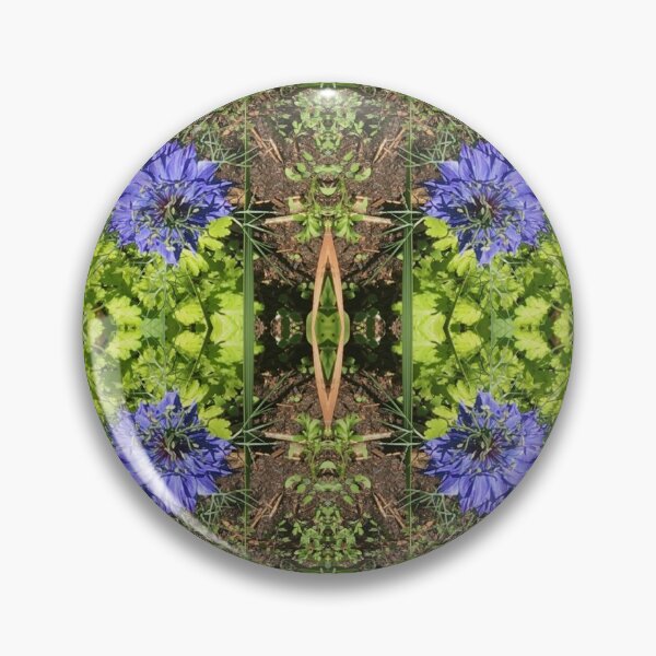 Item preview, Botanical, Divine -  Sapphire Love-in-the-Mist, last Autumn Blooms in Emerald Gardens designed and sold by RoseAromas.