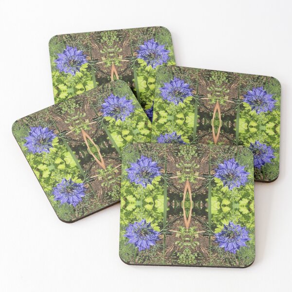 Item preview, Botanical, Divine -  Sapphire Love-in-the-Mist, last Autumn Blooms in Emerald Gardens designed and sold by RoseAromas.