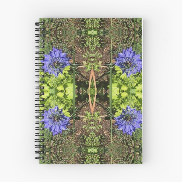 Item preview, Botanical, Divine -  Sapphire Love-in-the-Mist, last Autumn Blooms in Emerald Gardens designed and sold by RoseAromas.