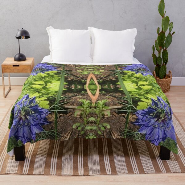 Item preview, Botanical, Divine - Sapphire Love-in-the-Mist, last Autumn Blooms in Emerald Gardens designed and sold by RoseAromas.