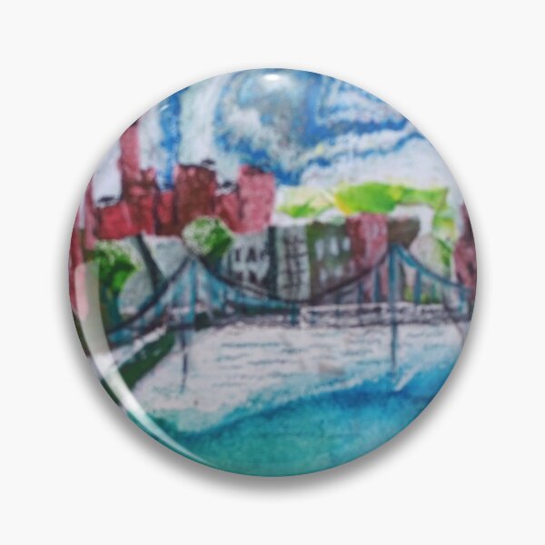 Item preview, River Ness, Town bridge, blue sky, tower castle designed and sold by NessArtByEwa.