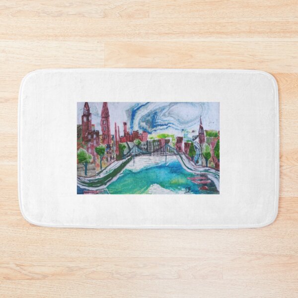 Item preview, River Ness, Town bridge, blue sky, tower castle designed and sold by NessArtByEwa.