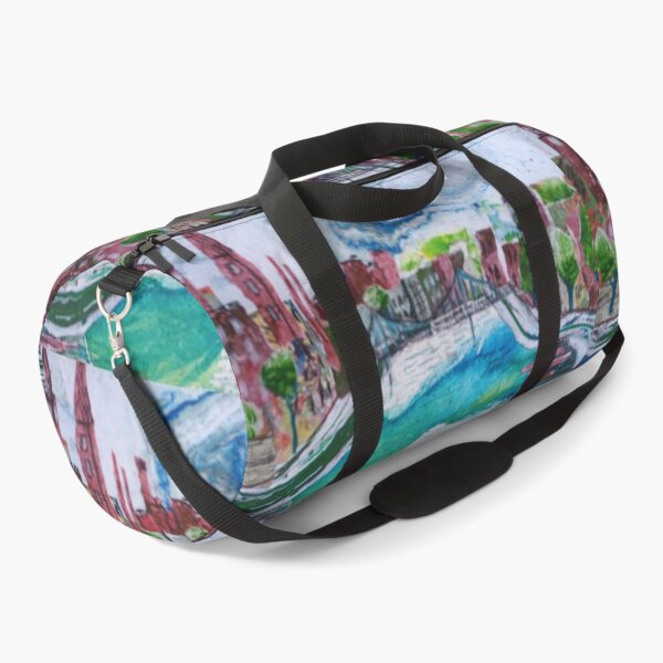 Item preview, River Ness, Town bridge, blue sky, tower castle designed and sold by NessArtByEwa.