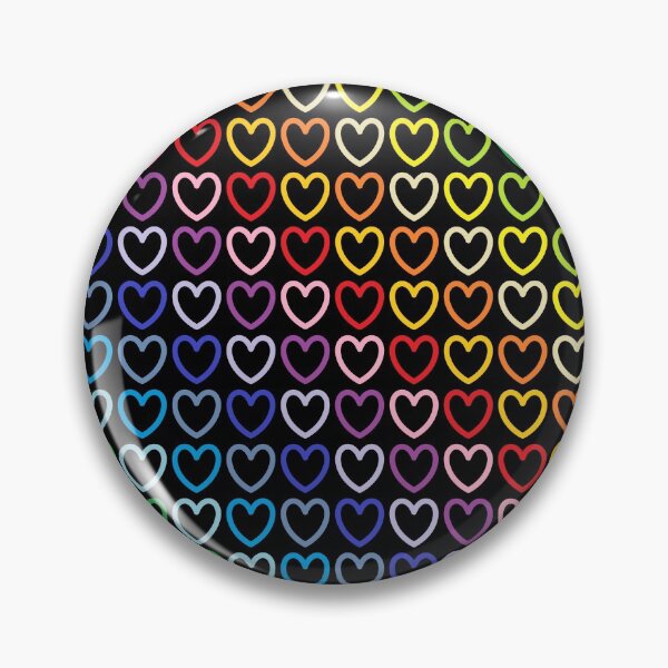 Item preview, Broader Spectrum Rainbow Outlined Hearts Black  designed and sold by lornakay.