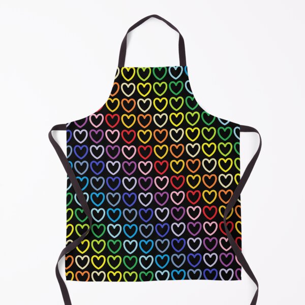 Item preview, Broader Spectrum Rainbow Outlined Hearts Black  designed and sold by lornakay.