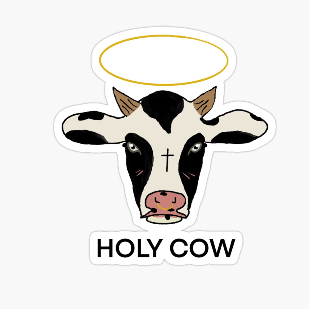 Cute Holy Cow! with Glasses | Magnet