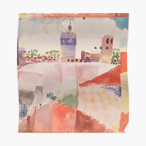 Hammamet mit seiner Moschee, Paul Klee Poster
