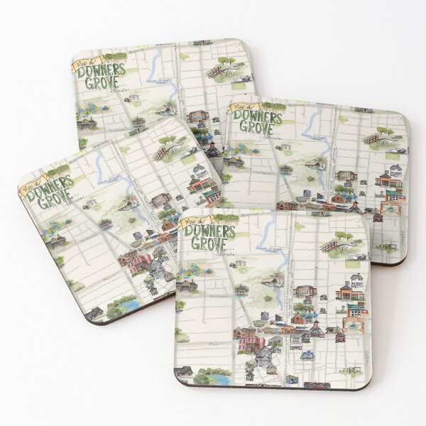 Item preview, Downers Grove Illustrated Map designed and sold by sydneymusselman.