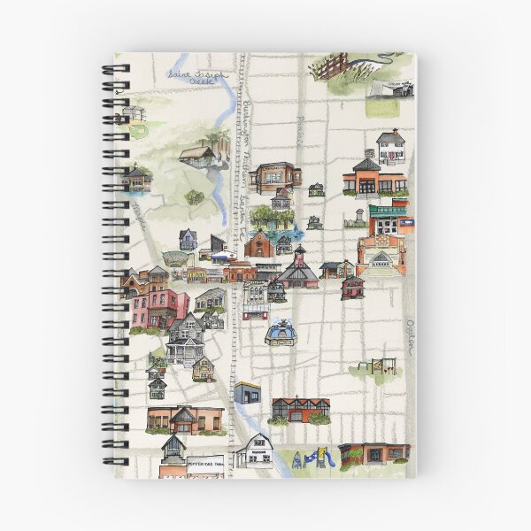 Item preview, Downers Grove Illustrated Map designed and sold by sydneymusselman.