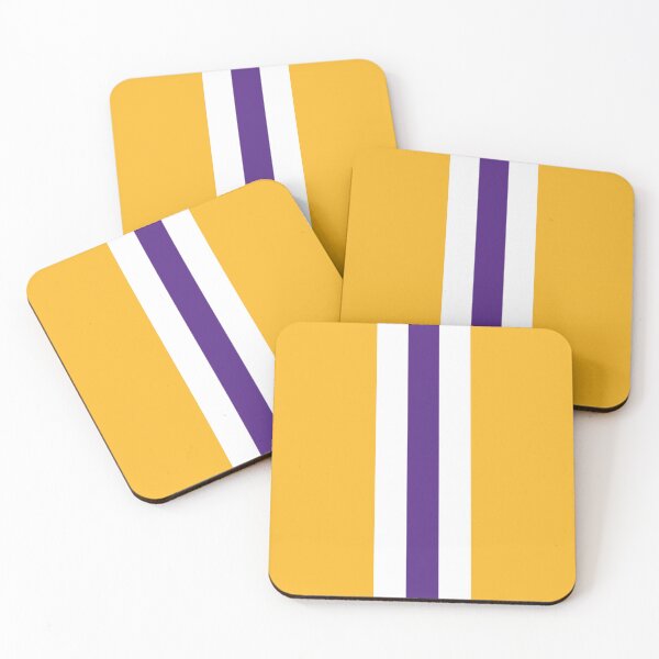 Item preview, Retro American Basketball Stripes LA, Yellow, White, Purple   designed and sold by Sporting Colour.