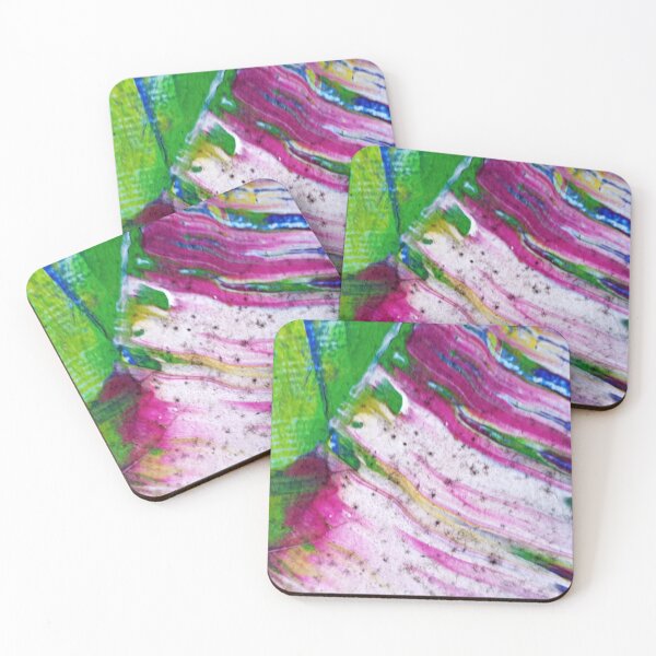 Item preview, Abstract expression, geometric shape, dragon fruit seeds, juicy colors designed and sold by NessArtByEwa.