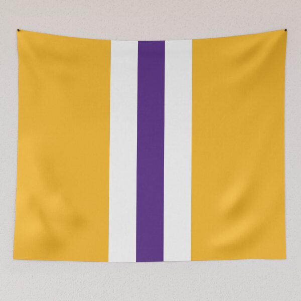 Item preview, Retro American Basketball Stripes LA, Yellow, White, Purple   designed and sold by Sporting Colour.