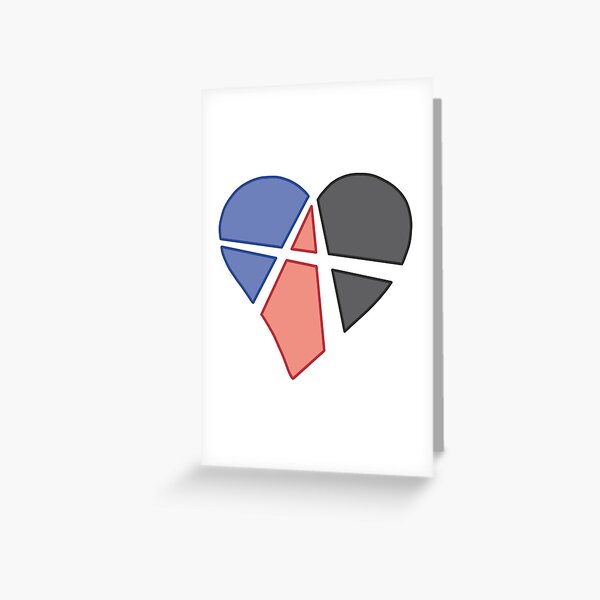 Polyamorous Relationship Anarchy Heart Greeting Card