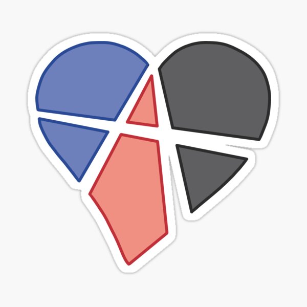 Polyamorous Relationship Anarchy Heart Sticker