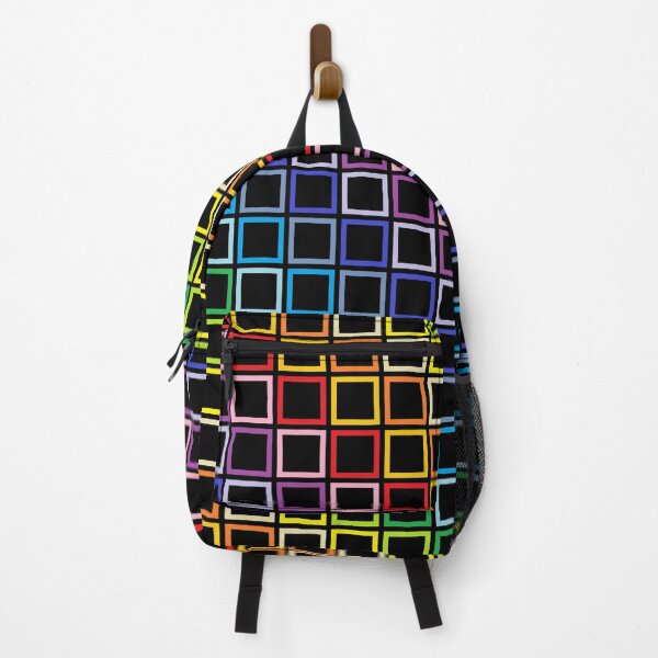 Item preview, Broader Spectrum Rainbow Outlined Squares Black designed and sold by lornakay.