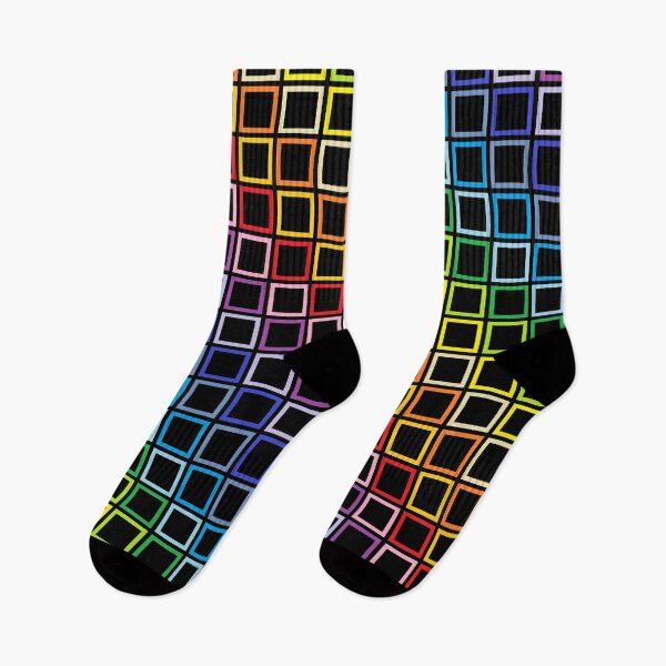 Item preview, Broader Spectrum Rainbow Outlined Squares Black  designed and sold by lornakay.