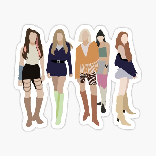 ITZY nicht schüchtern digitale Illustration Sticker