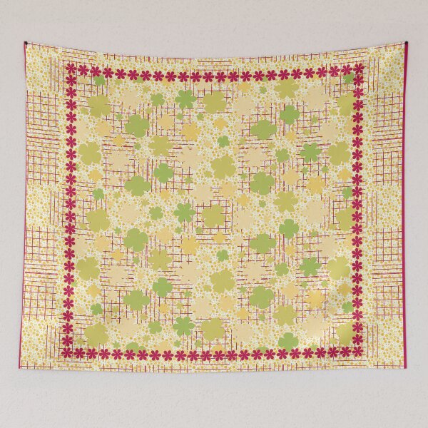 Item preview, Beautiful floral design, springtime shades of yellow and green with red designed and sold by Susan Marie Williams.