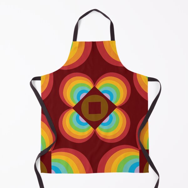 Item preview, Crazy retro flower pattern, rainbow colours designed and sold by Susan Marie Williams.