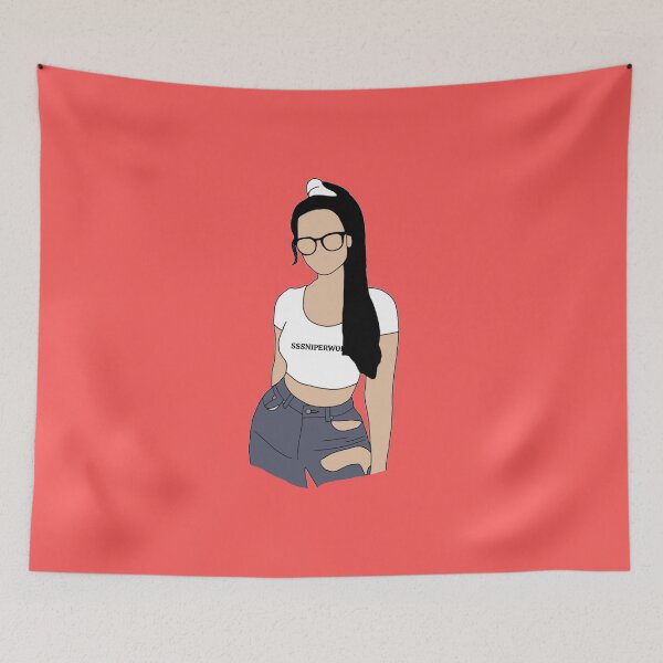 Item preview, sssniperwolf fanart designed and sold by Perlashop1.