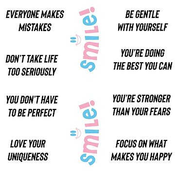 Artwork thumbnail, uplifting quotes for anxiety stickers pack by Fatamimosh