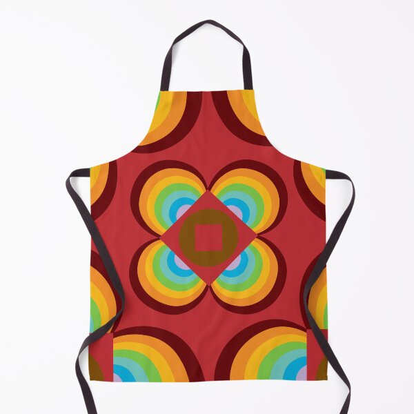 Item preview, Crazy retro flower pattern, rainbow shades designed and sold by Susan Marie Williams.
