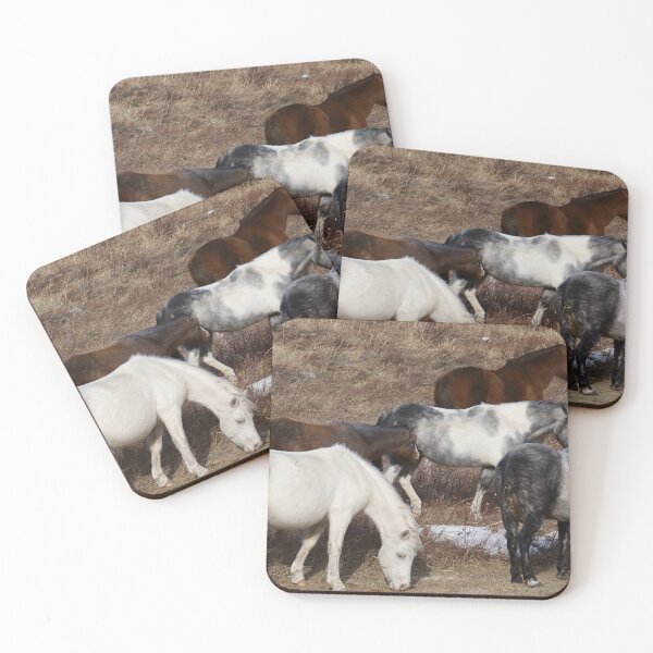 Item preview, A Peaceful Herd of Grazing Horses designed and sold by Vivar Photo.