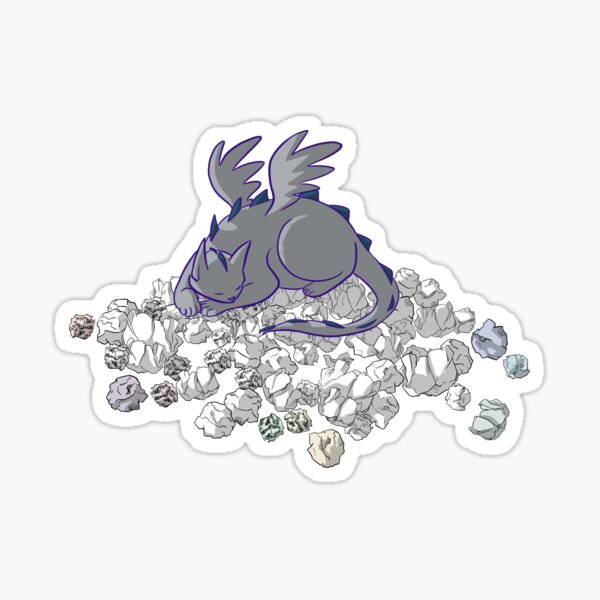 Cat Dragon Hoard Sticker