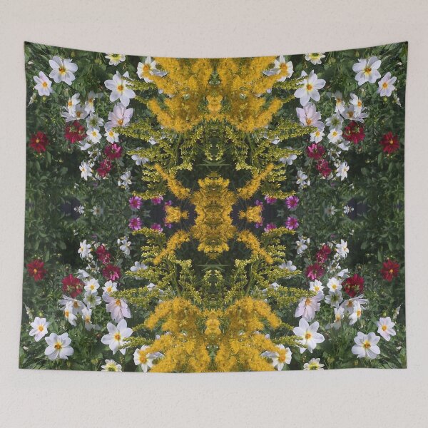 Item preview, Botanical Divine: Golden, Pink and White Flower Fusion designed and sold by RoseAromas.